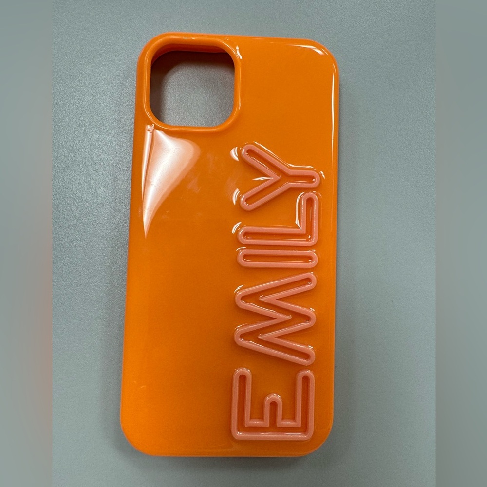 BaubleBar “Emily” orange iPhone 15 phone case